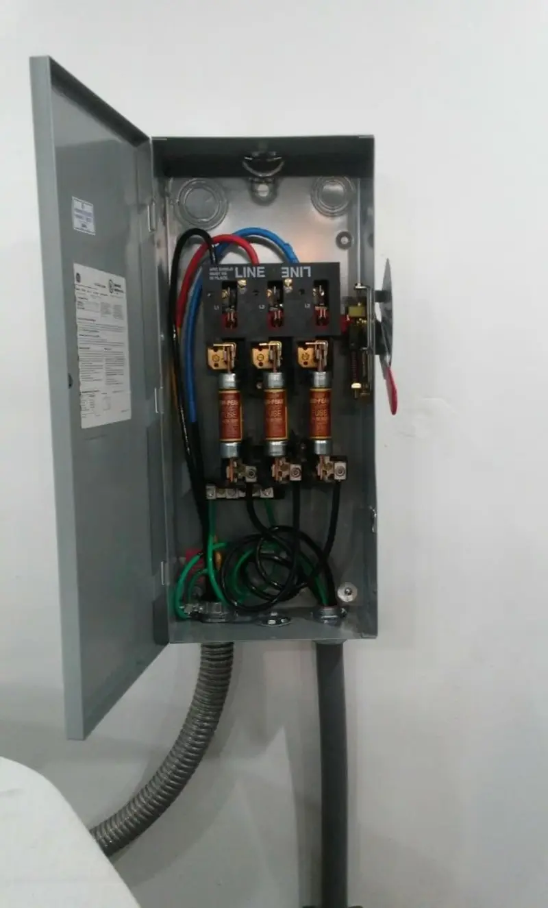 Three-phase disconnect switch installed for Electrical Wiring & Rewiring in Prichard